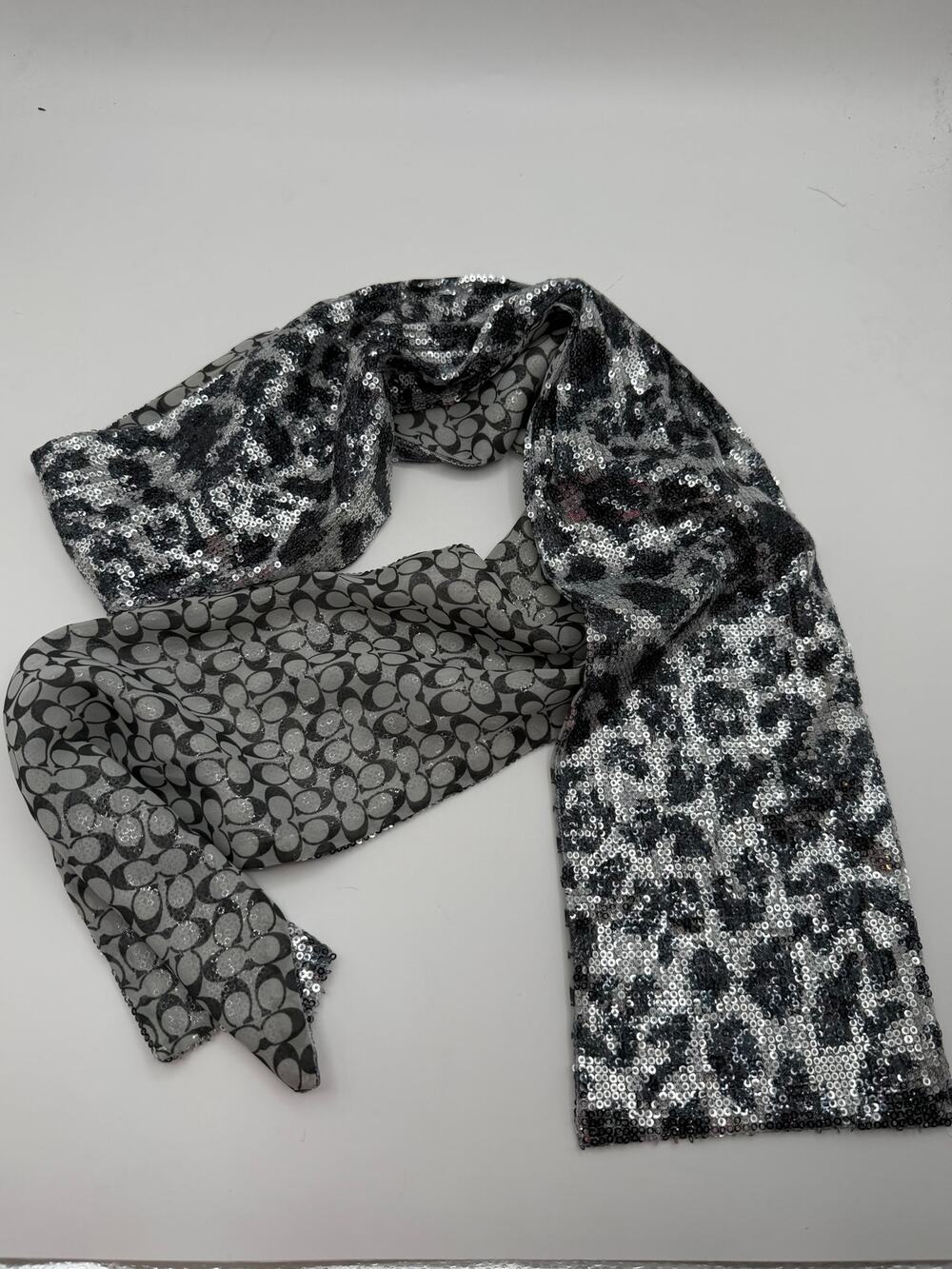 Coach Ocelot Sequins Scarf Wrap